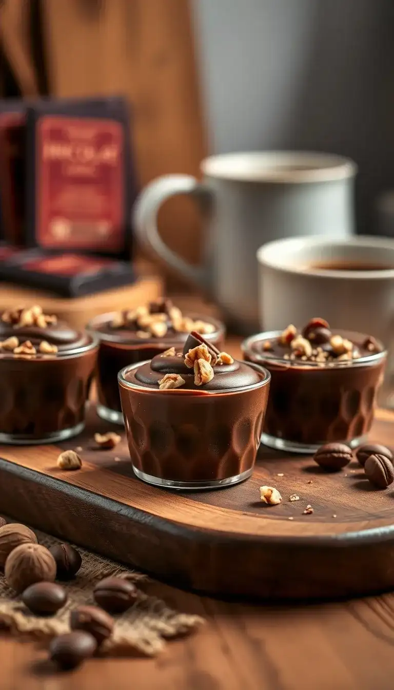 chocolate hazelnut mousse cups