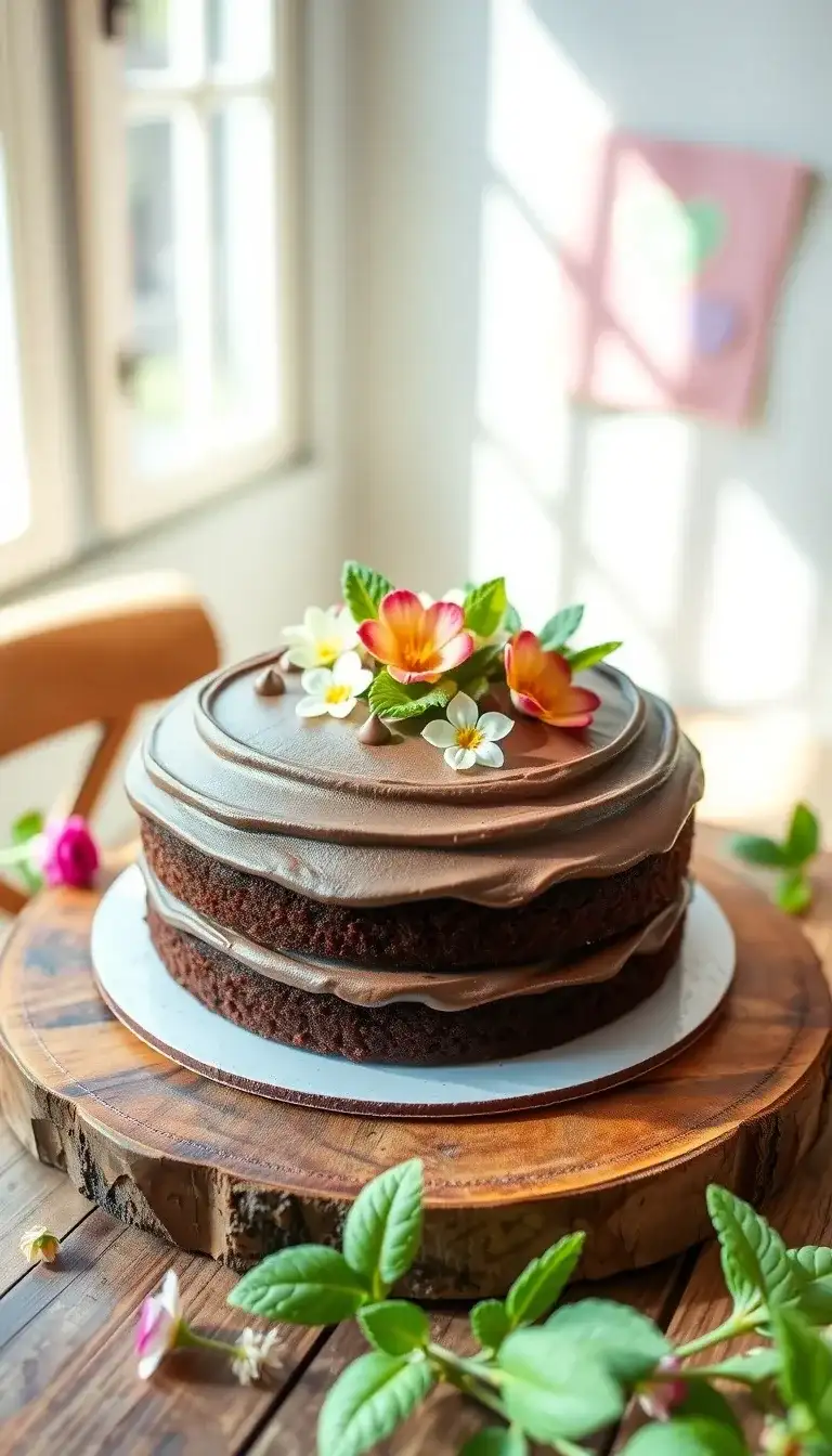 chocolate mint meadow cake