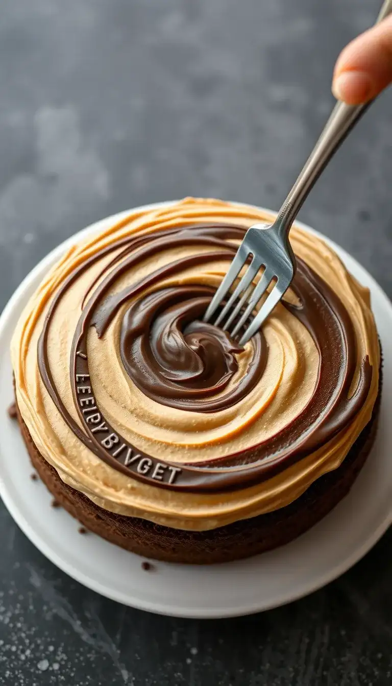 chocolate peanut butter swirl cake