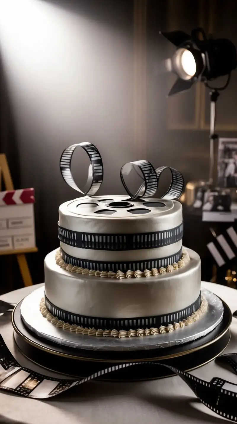 Classic Movie Reel Cake