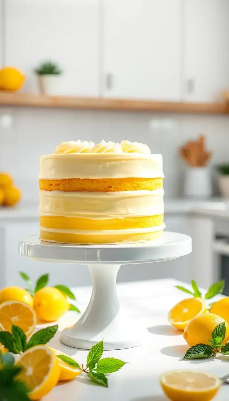 clean layered lemon cake