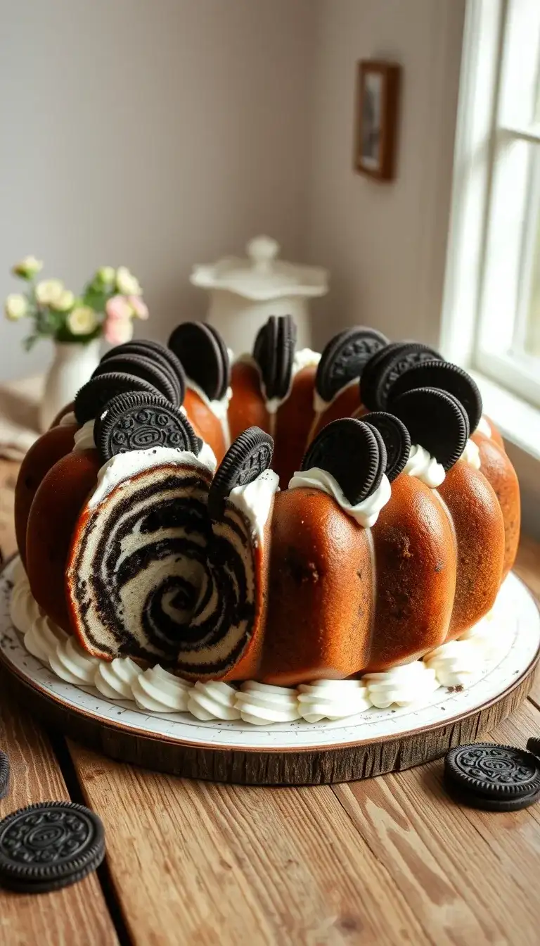 cookies and cream bundt cake