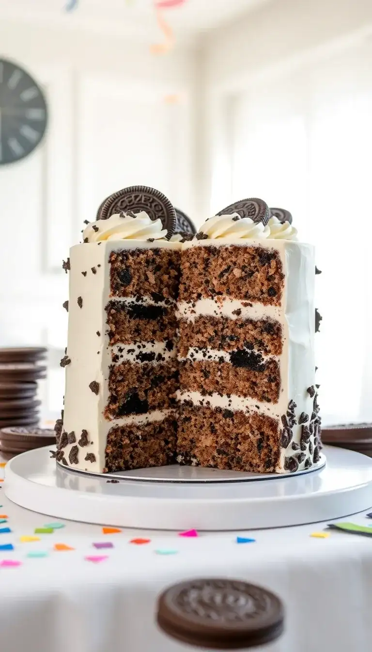 cookies and cream layer cake
