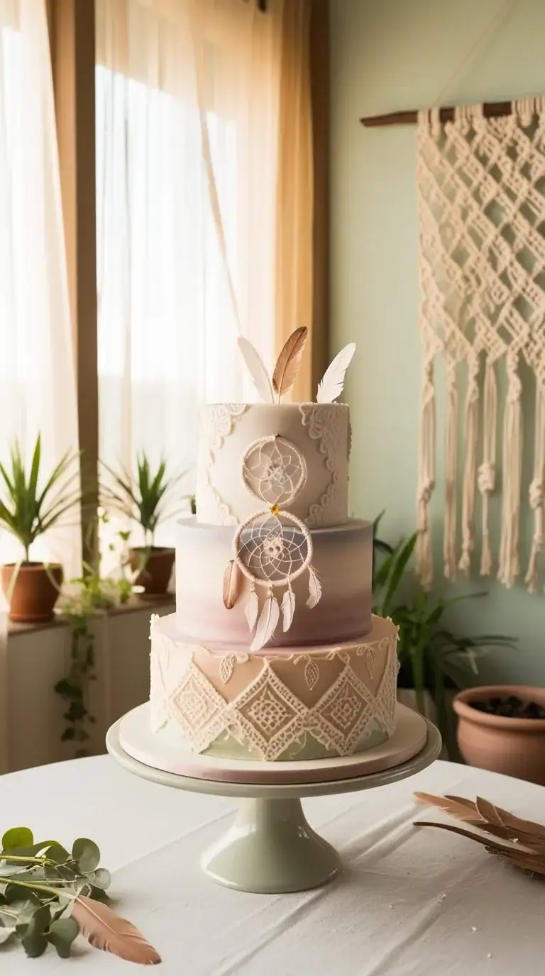 dreamcatcher boho cake