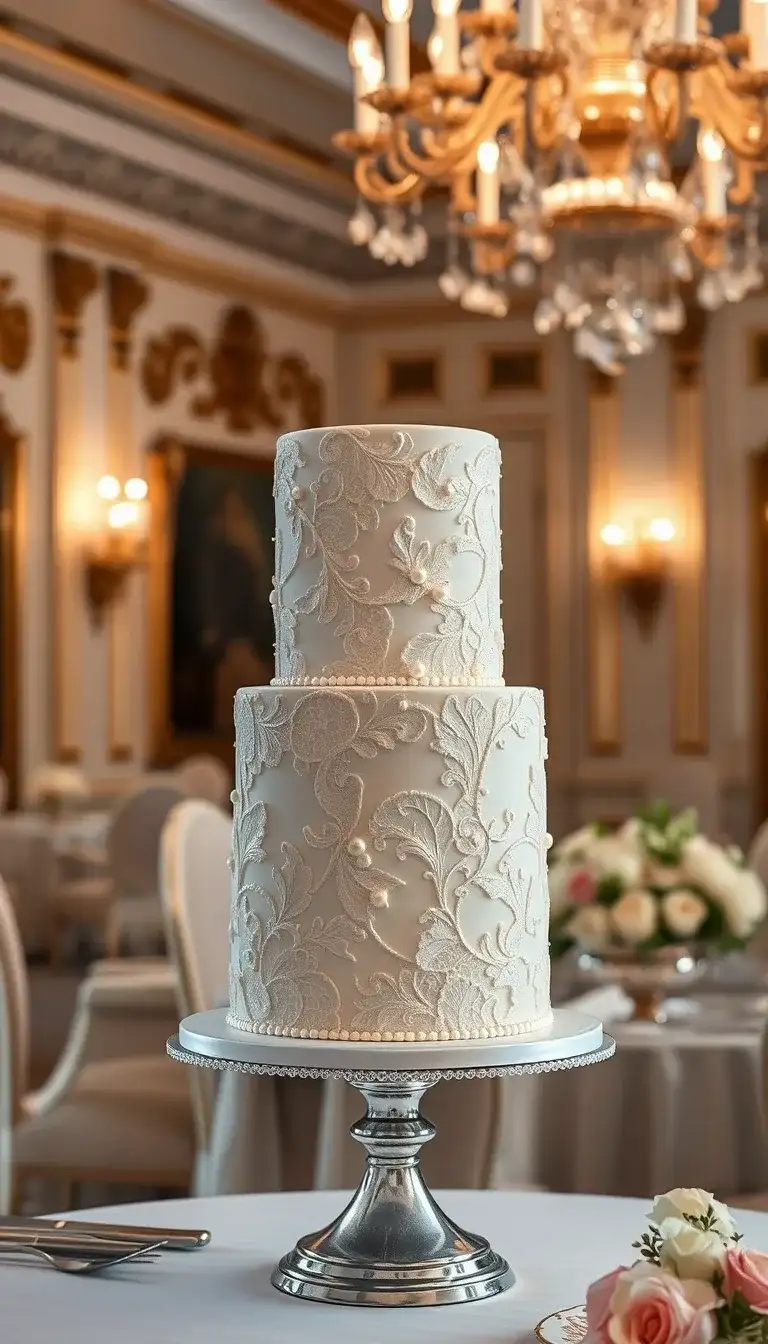 elegant lace and pearls