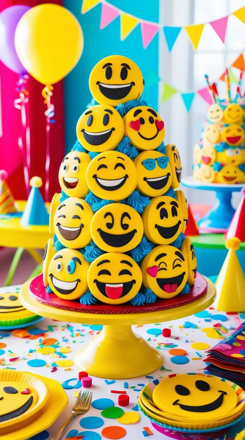emoji smiley cake