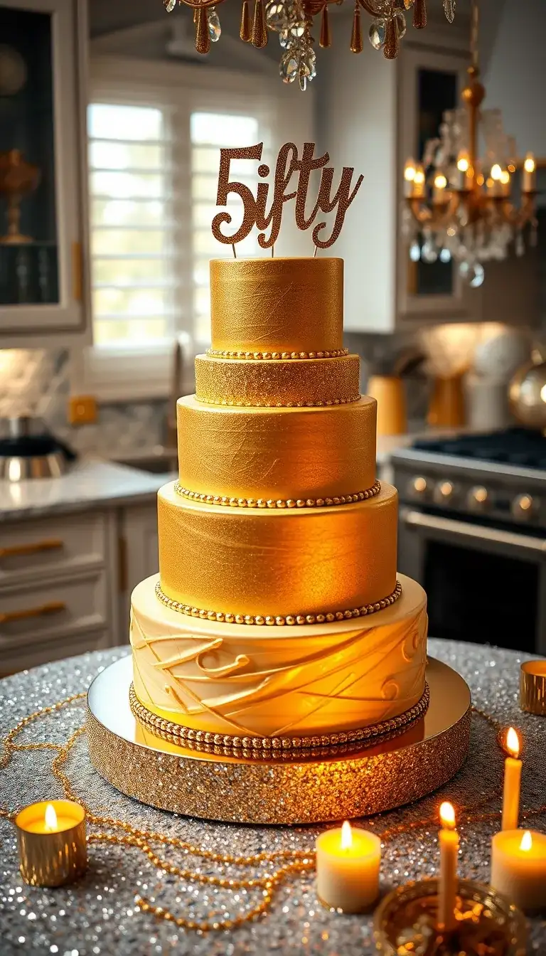 fifty and fabulous cake