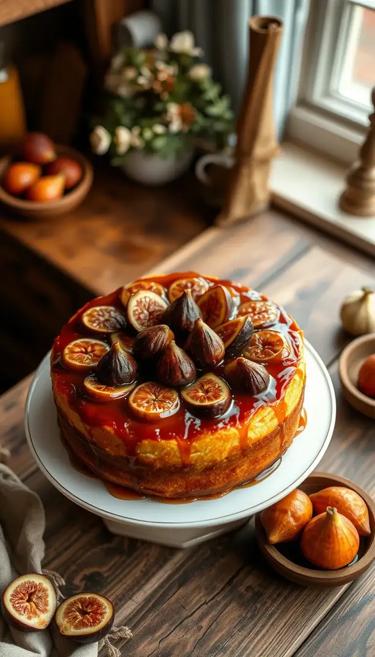 fig and honey upside down cake