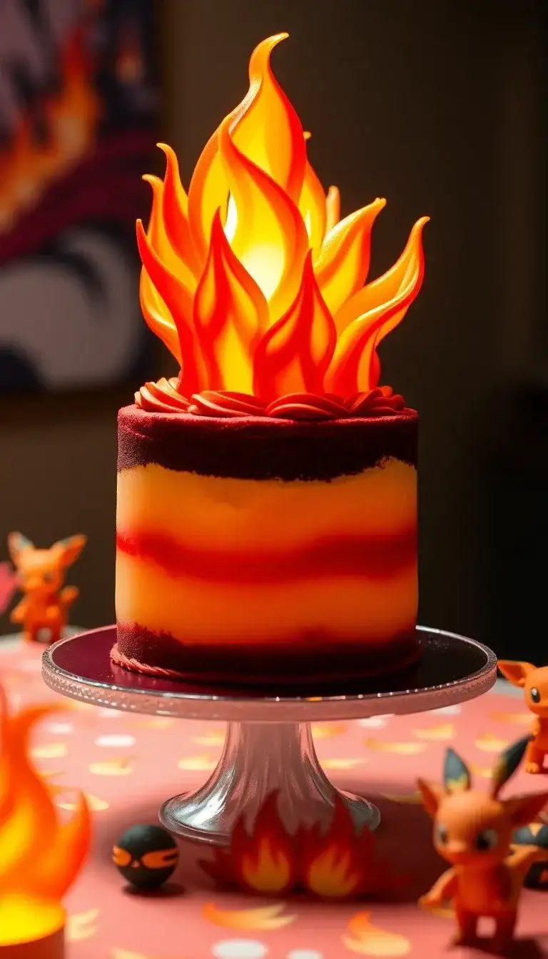 Flareon Fire Burst Cake2.webp