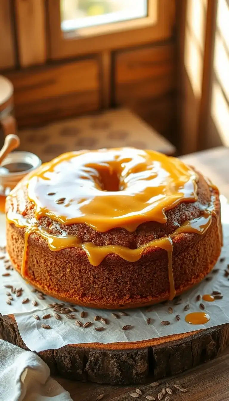 flax seed honey cake