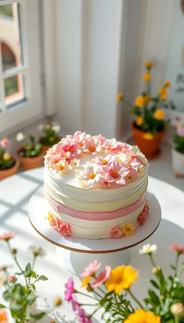 flower garden cake