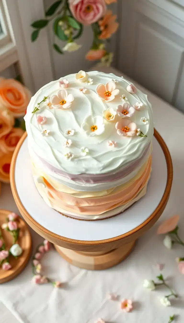 frosted petal cake