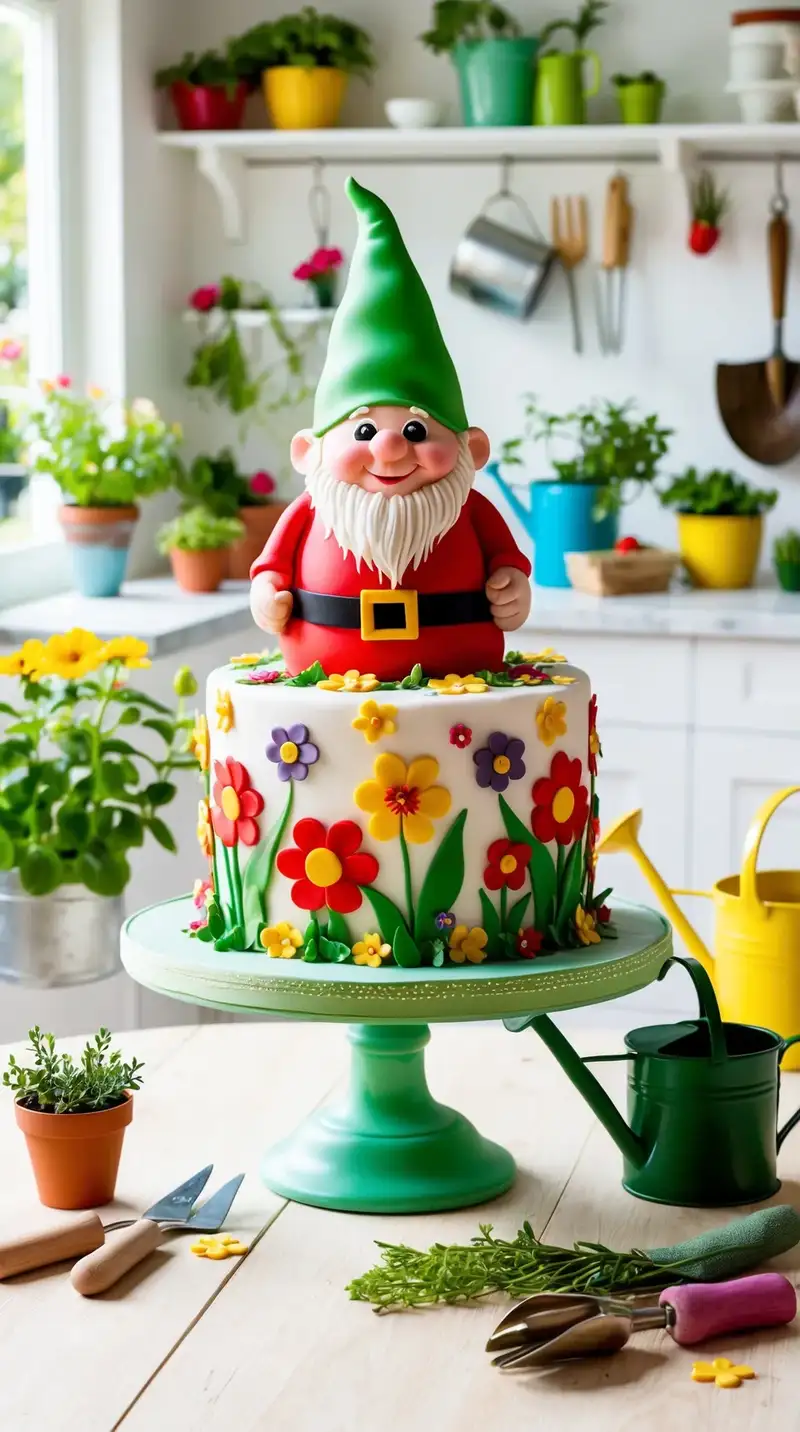 Garden Gnome Cake