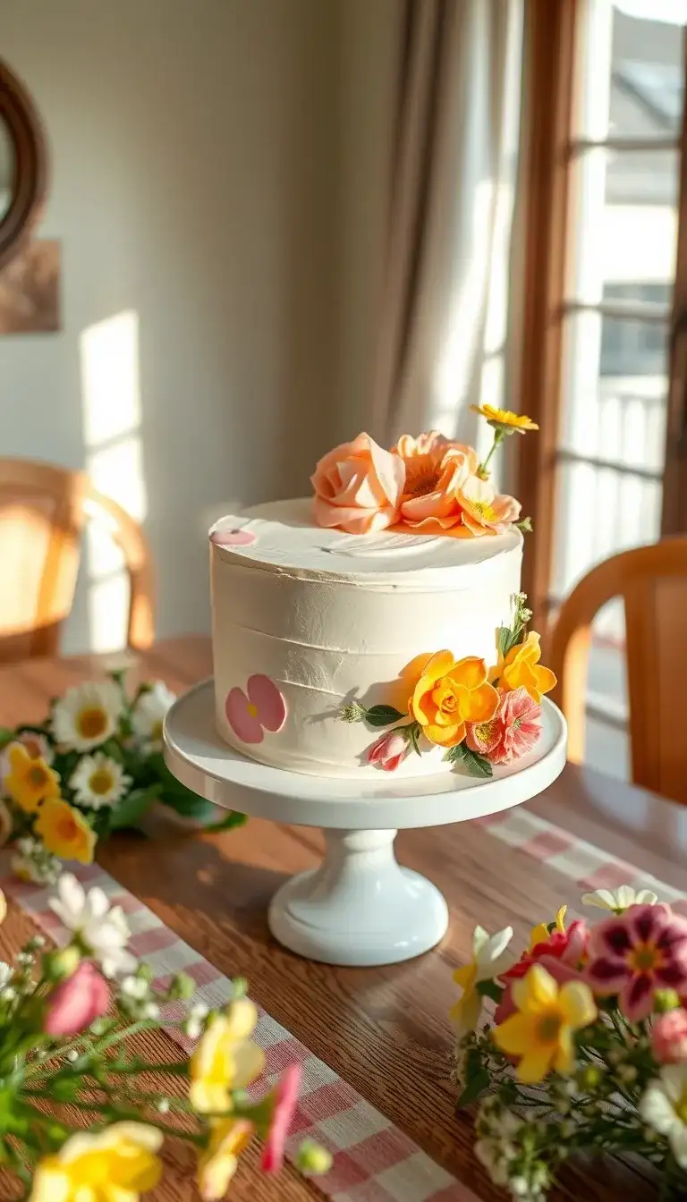 garden party floral cake