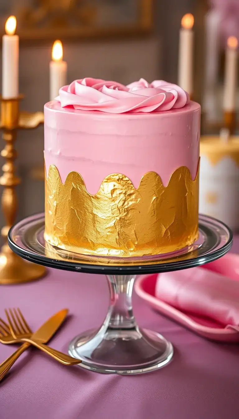 gold foil dipped cake
