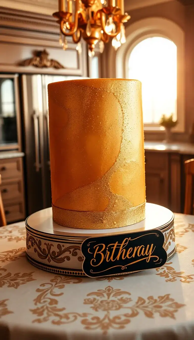 golden glamour cake