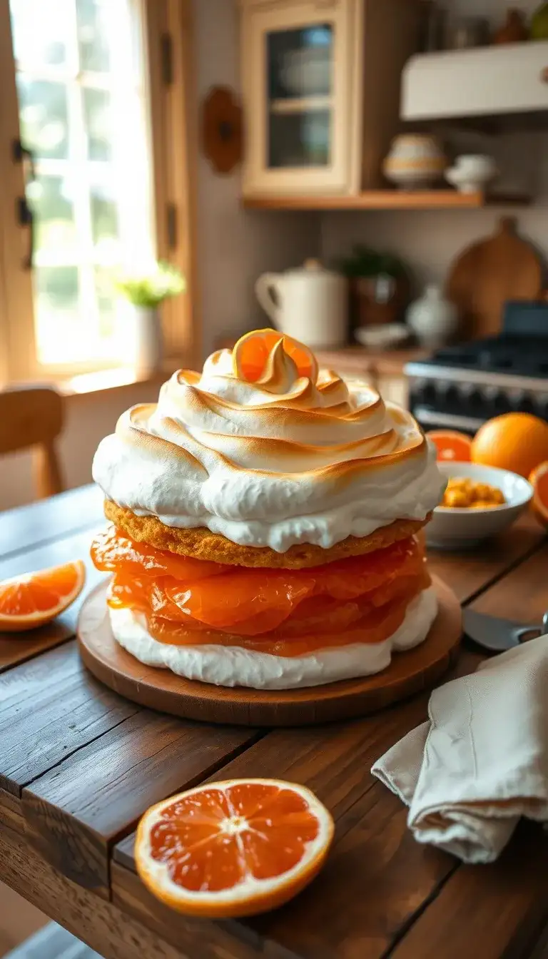 grapefruit meringue cake