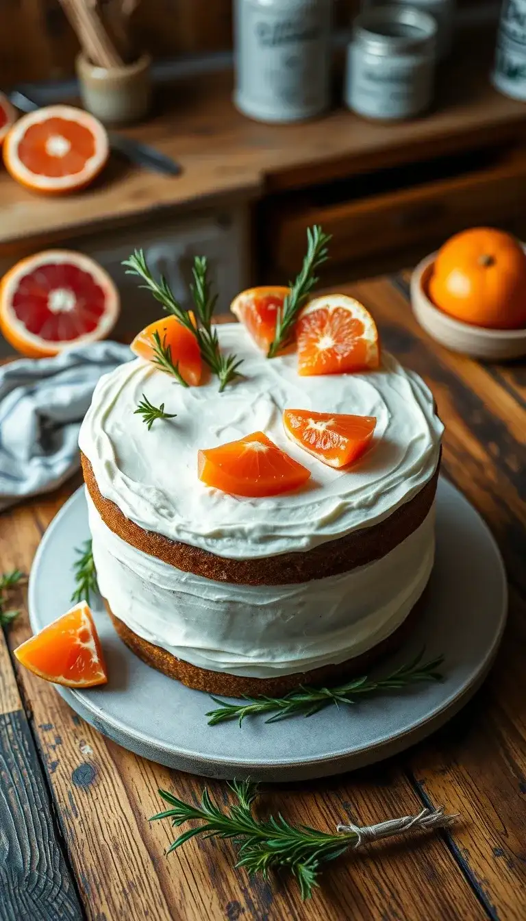 grapefruit and rosemary cake
