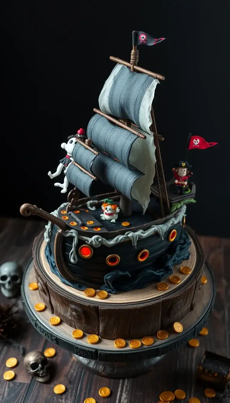 haunted pirates of the caribbean cake