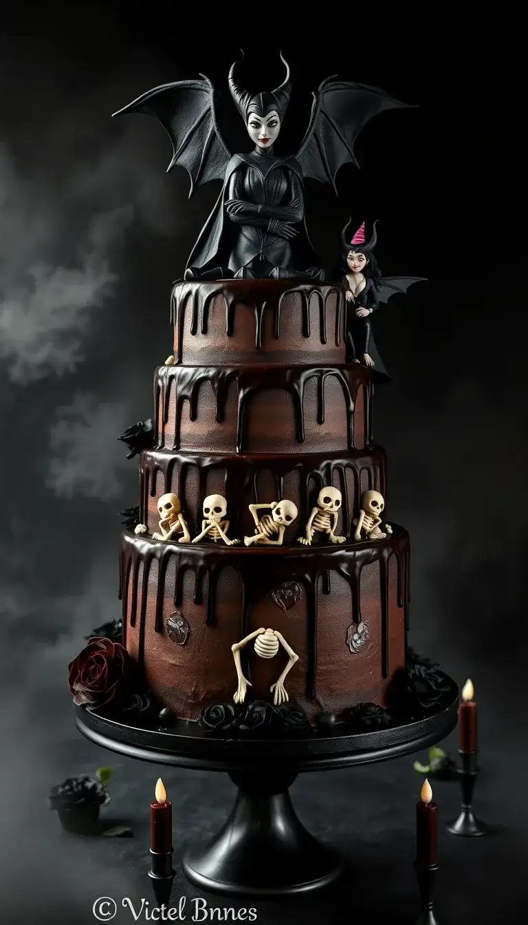 haunted villains cake