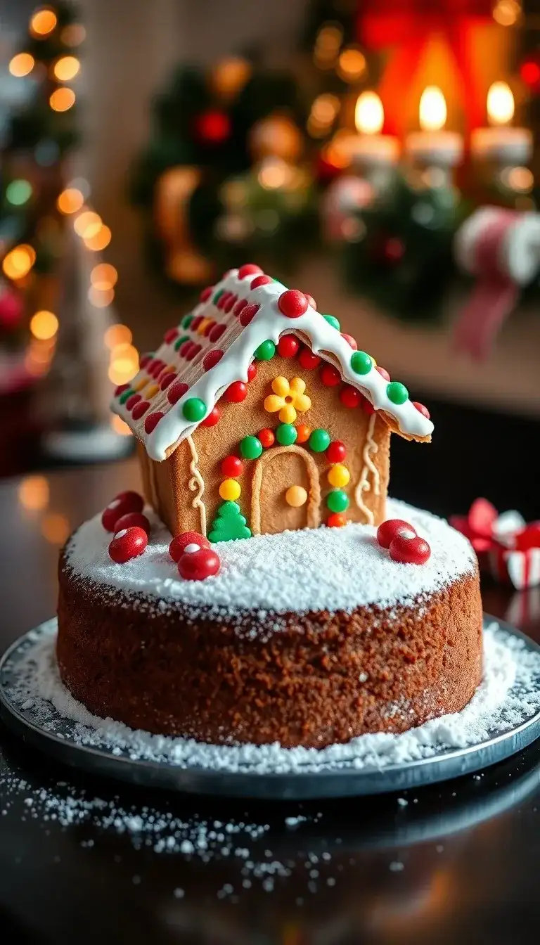 Holiday Gingerbread House Cake2.webp