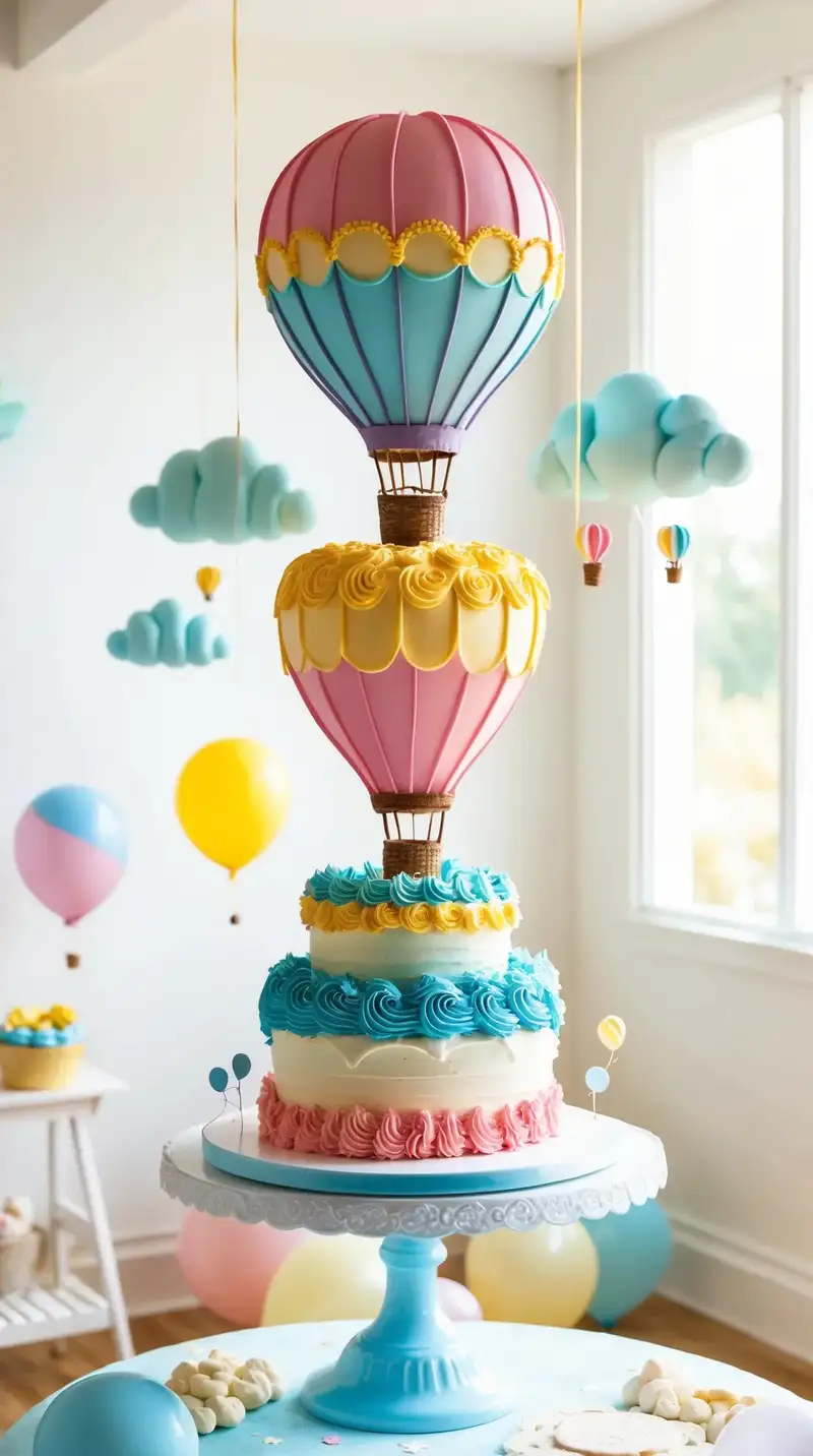 hot air balloon cake