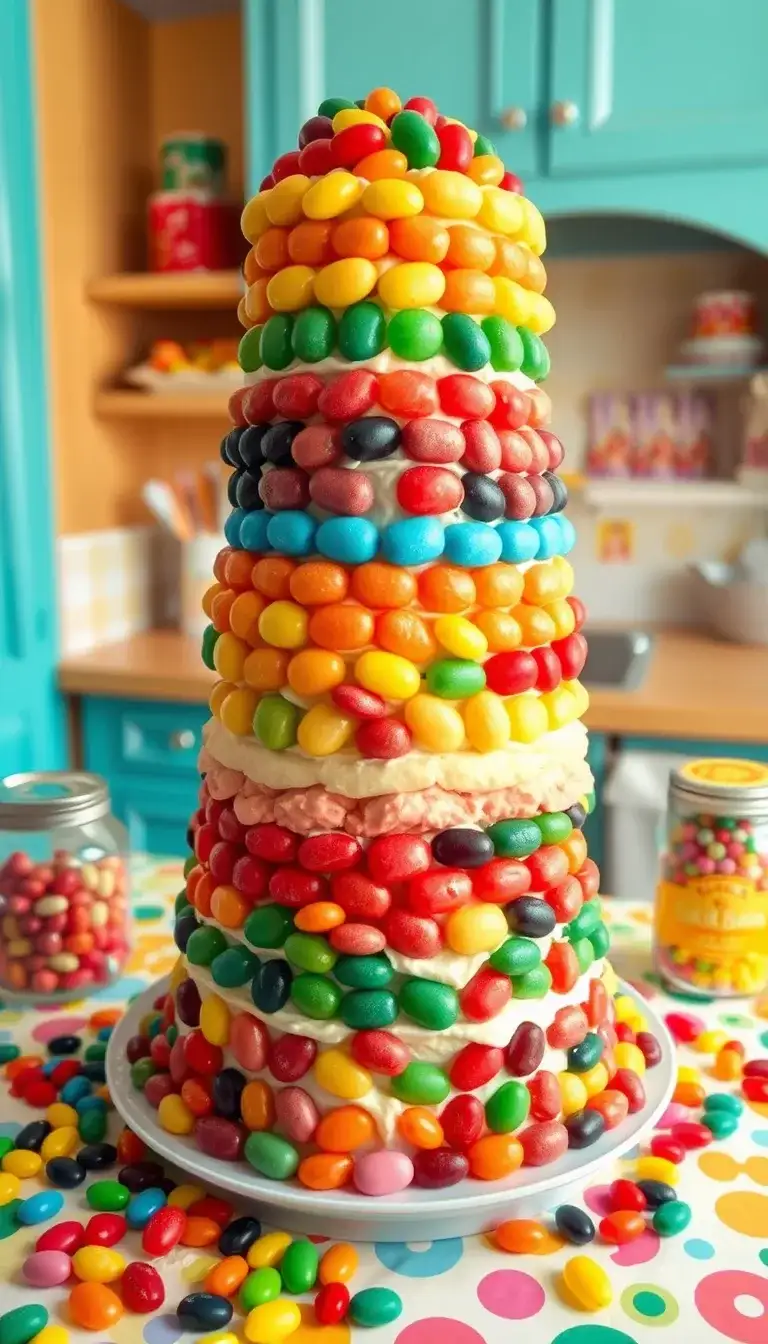 jelly bean layer cake