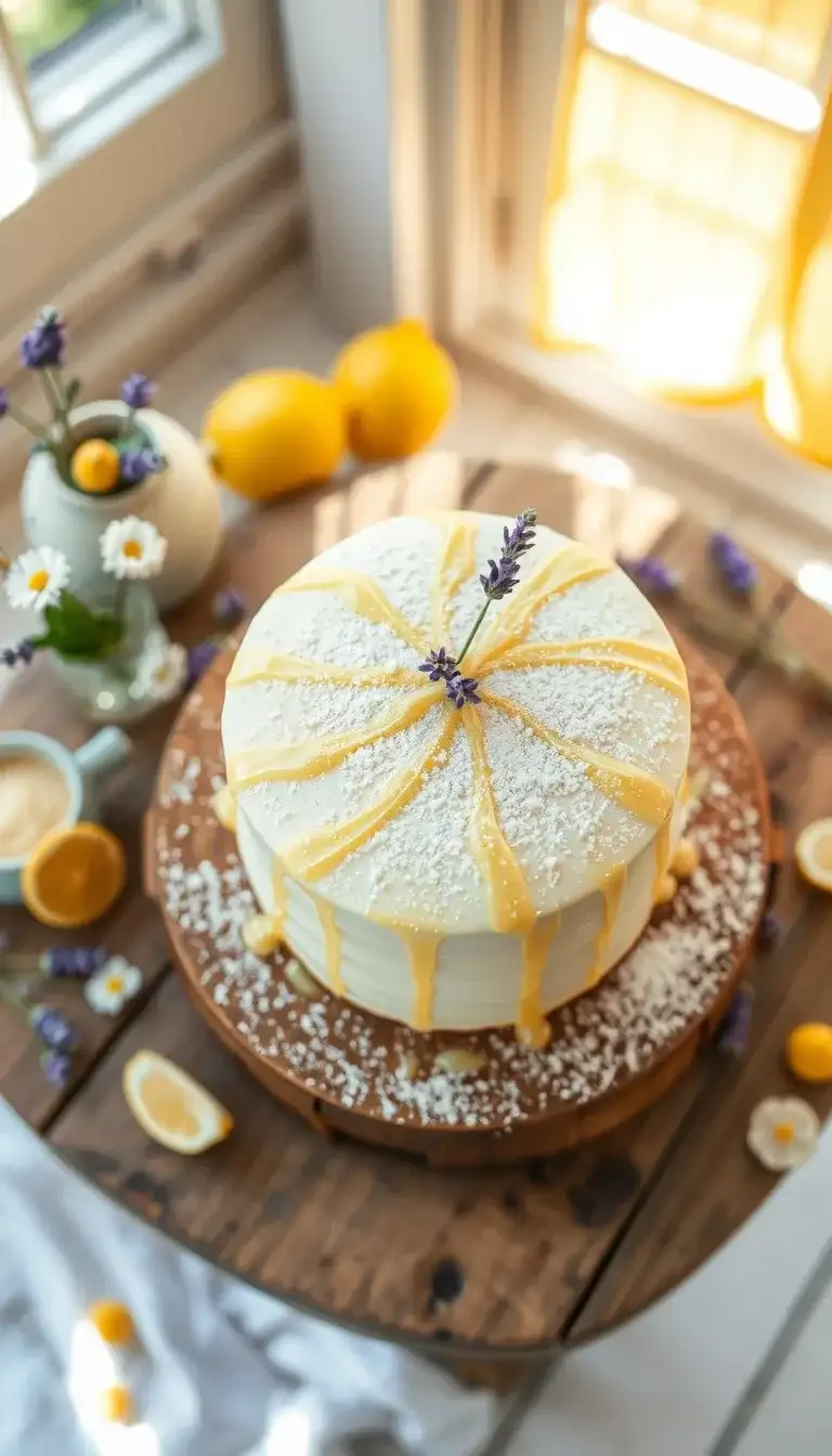 lavender lemon drizzle cake