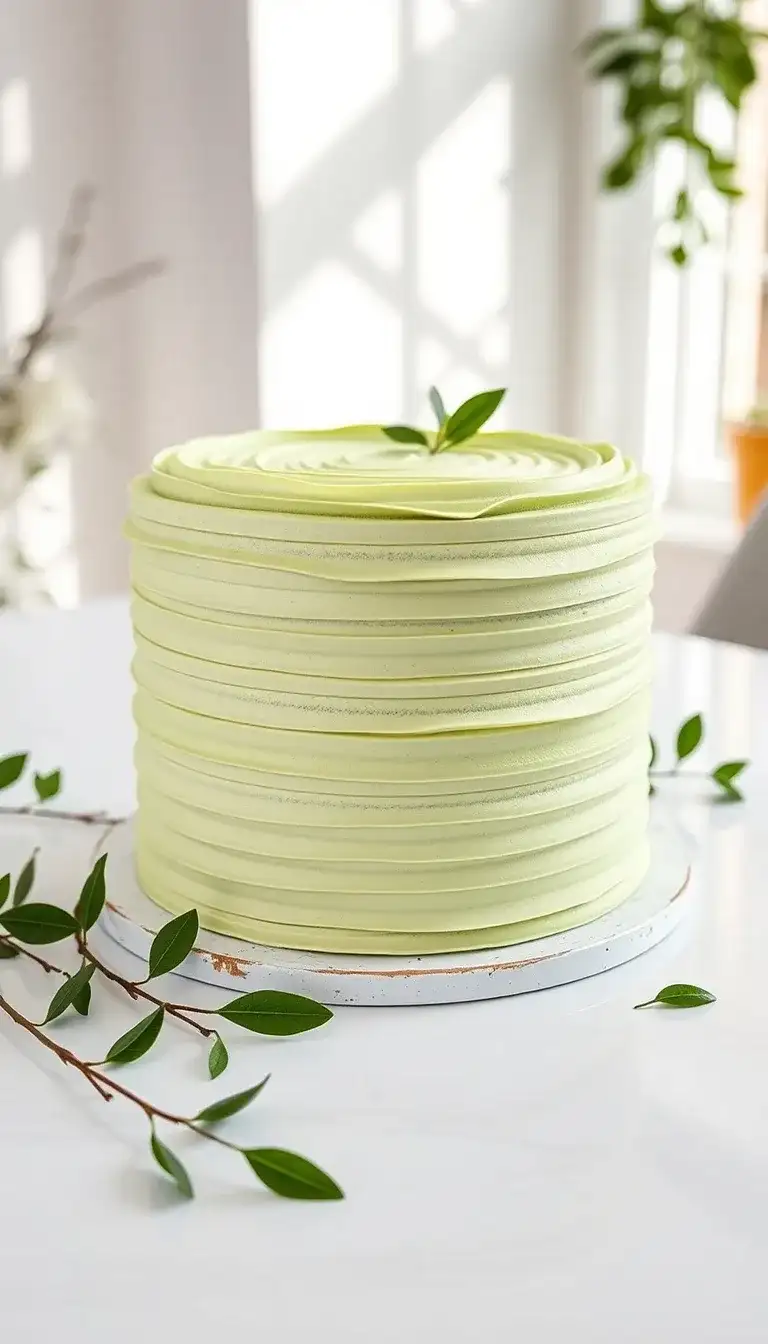 matcha green tea spring cake