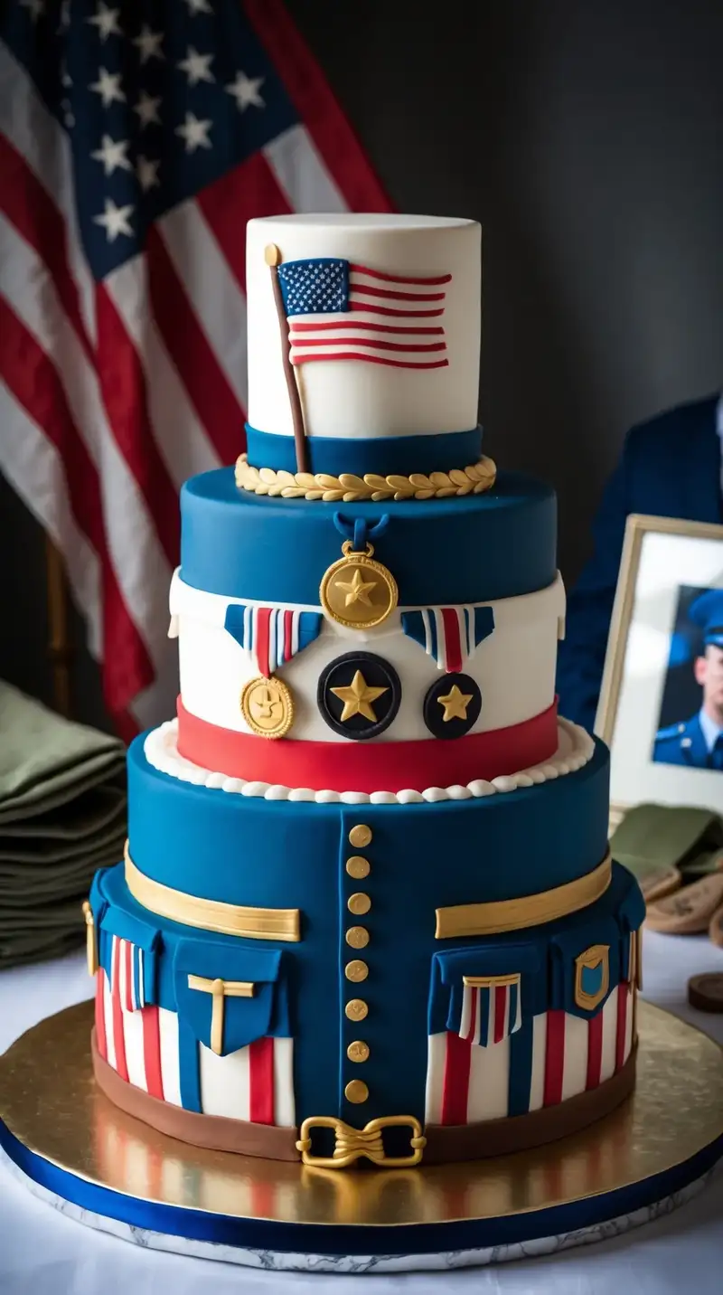 Military Tribute Cake