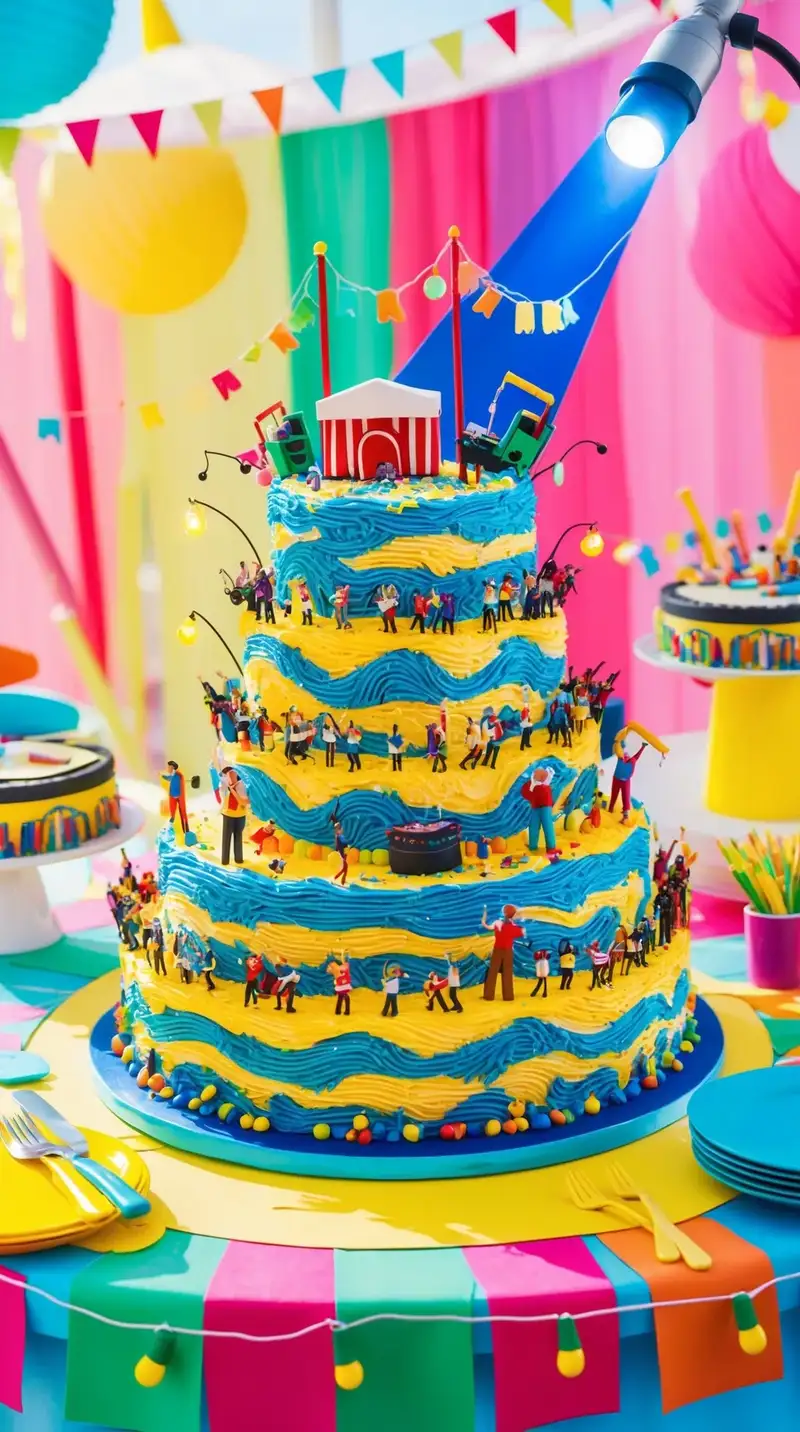 musical festival cake