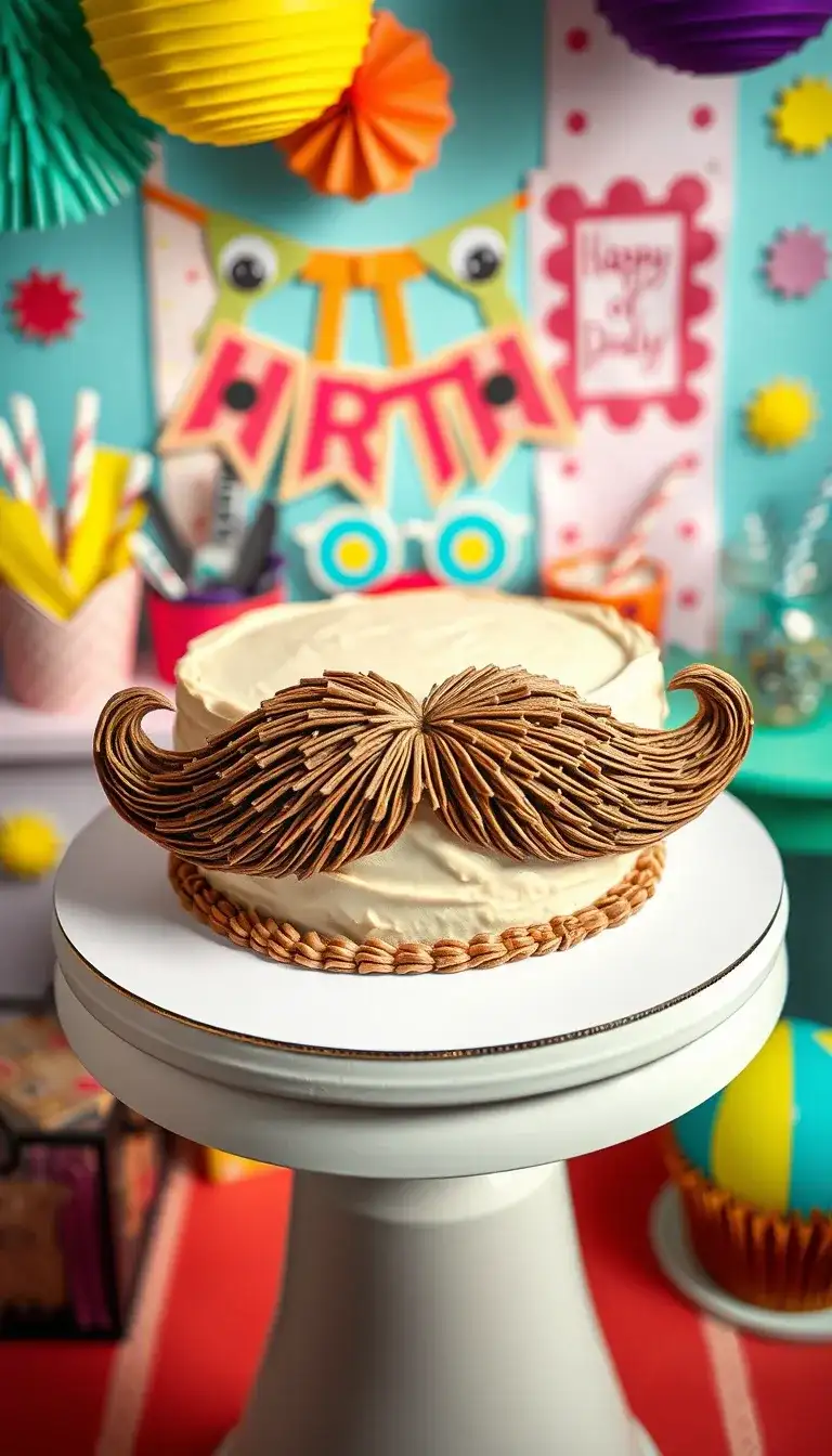 mustache cake