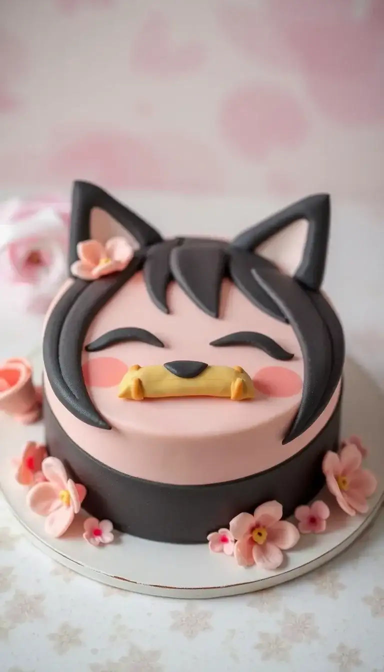 Nezuko’s Bamboo Muzzle Cake2.webp