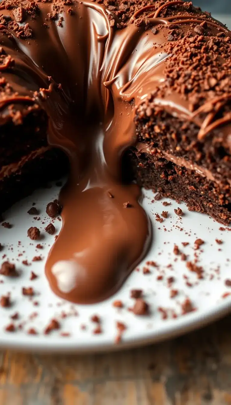 nutella-filled chocolate cake