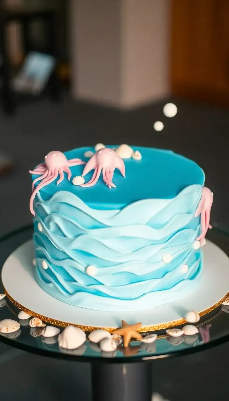 Ocean Blue Velvet Jellyfish Cake1.webp
