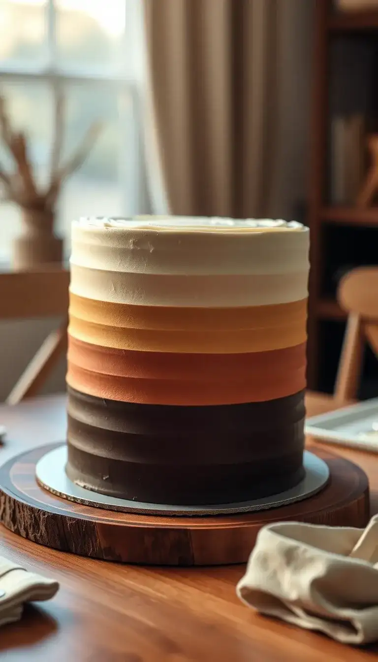 ombre buttercream cake