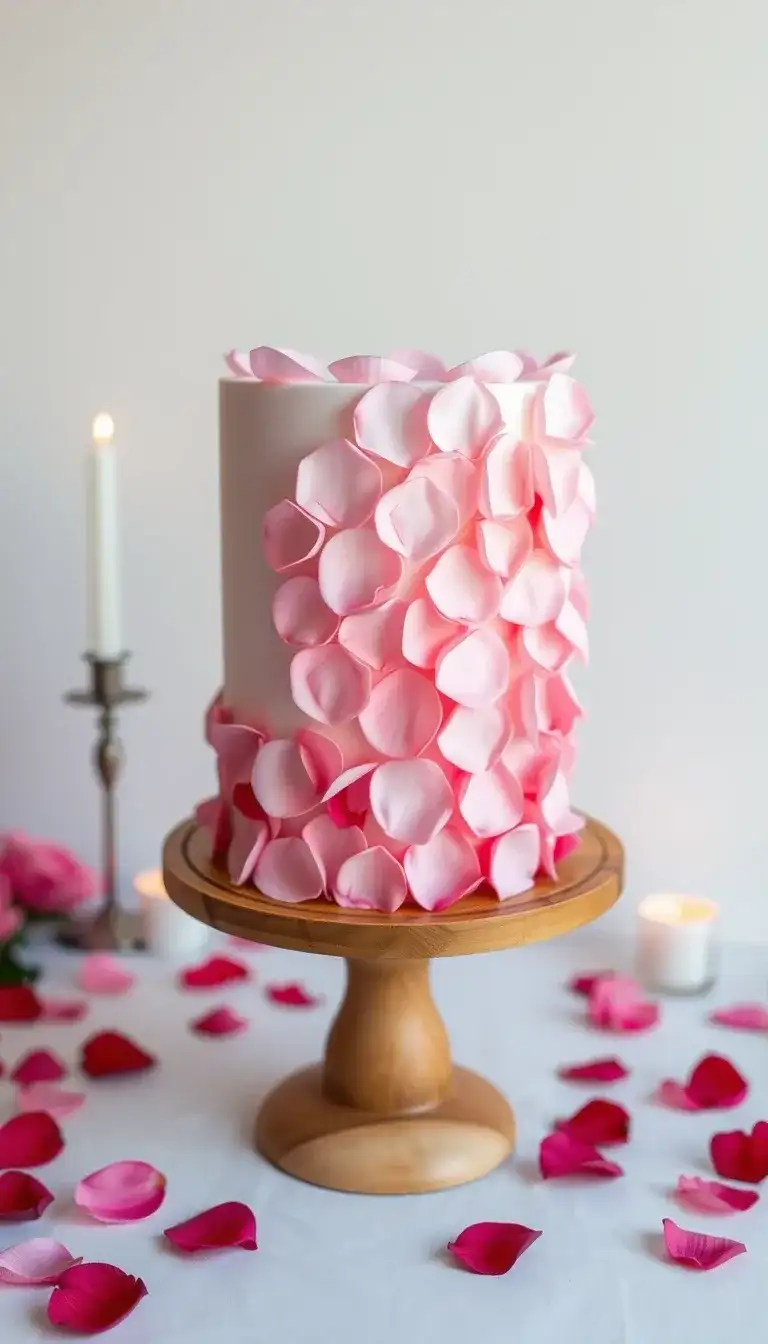 ombre petal cake