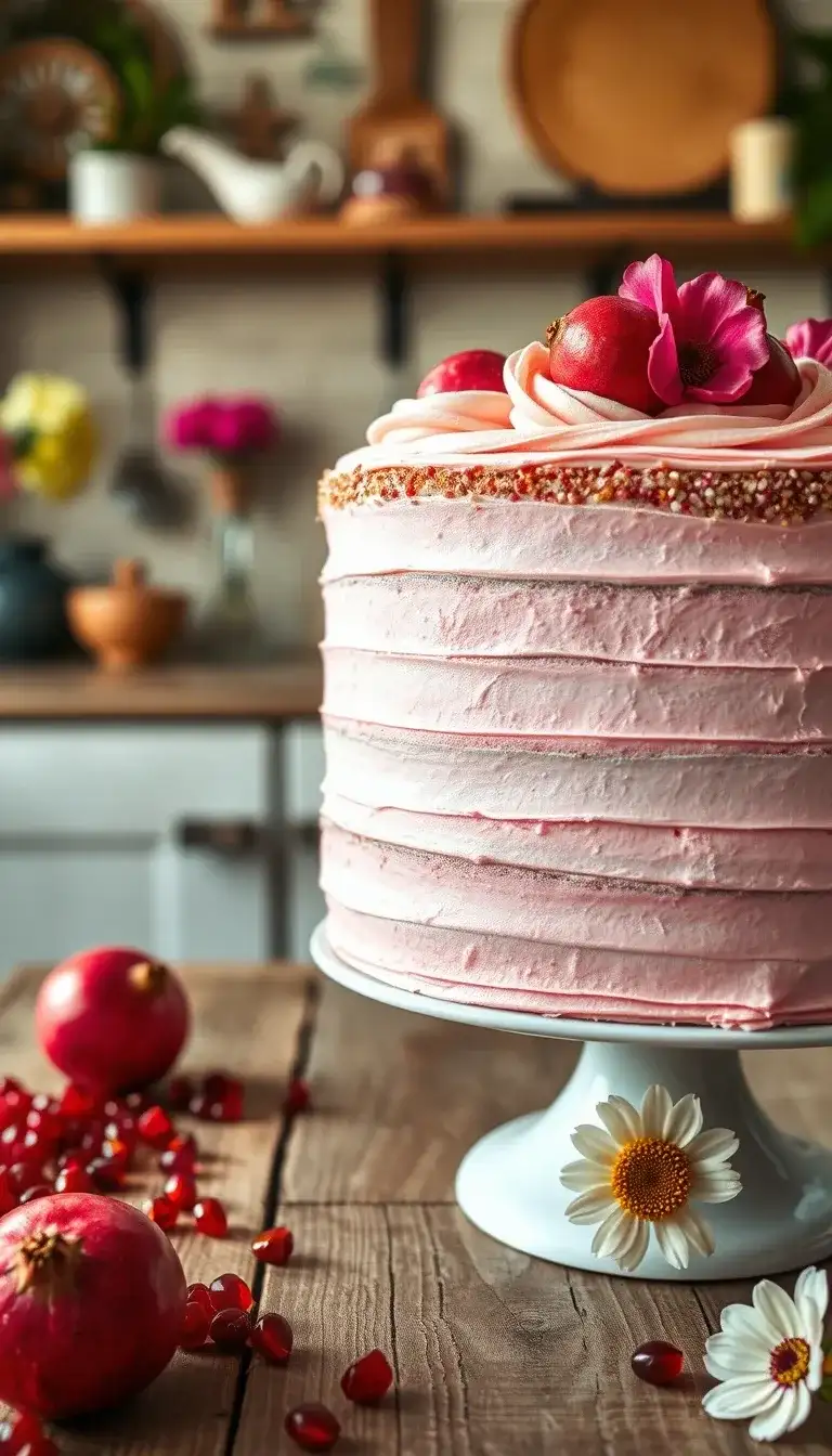 pomegranate pink cake
