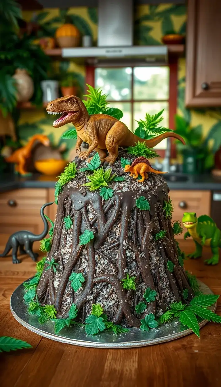 prehistoric jungle cake