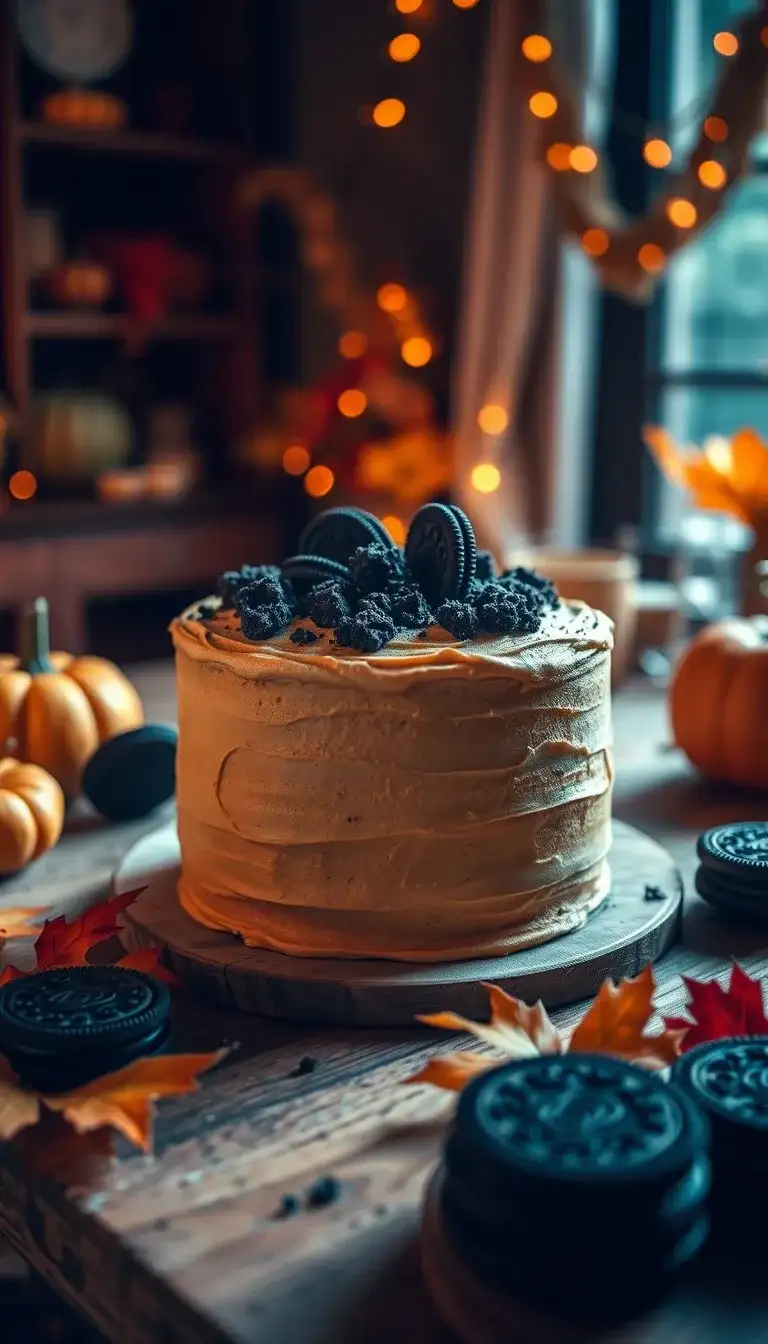 pumpkin oreo spice cake