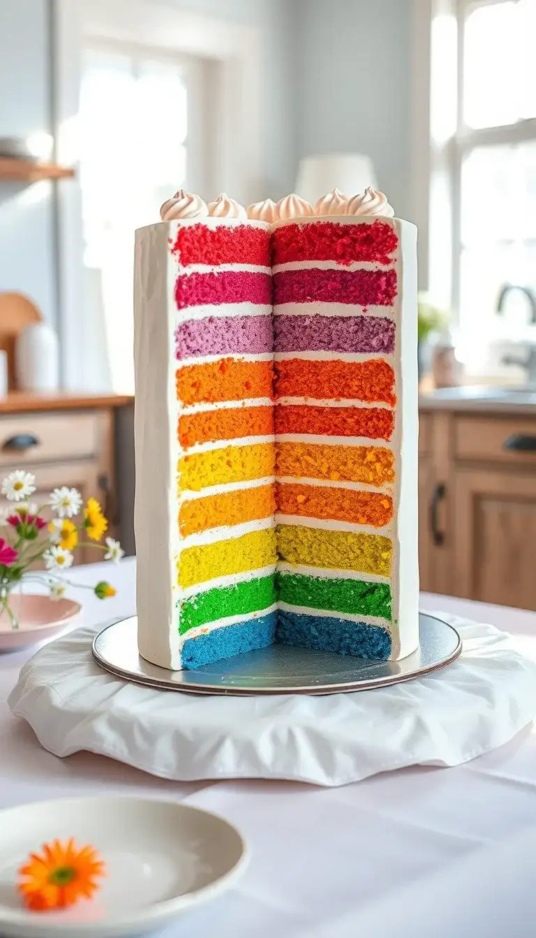rainbow layer cake