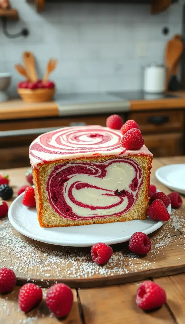 raspberry ripple swirl cake