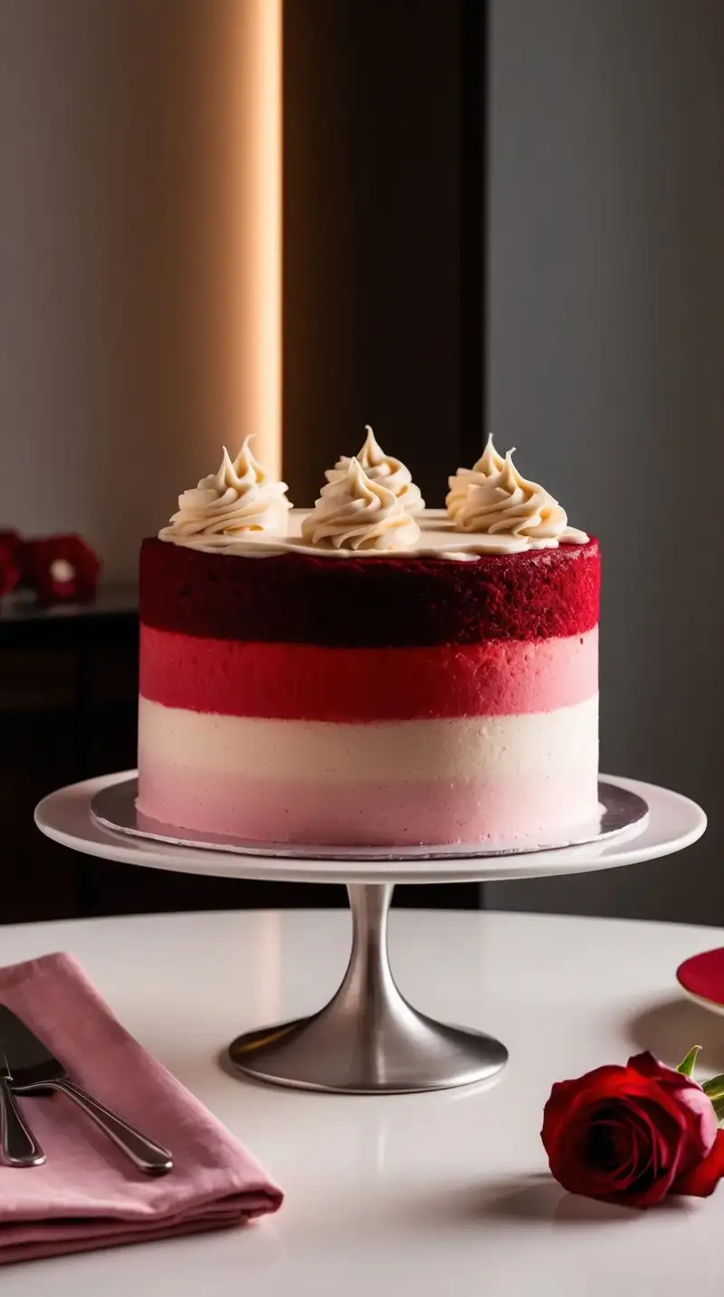 Red Velvet Ombre Cake