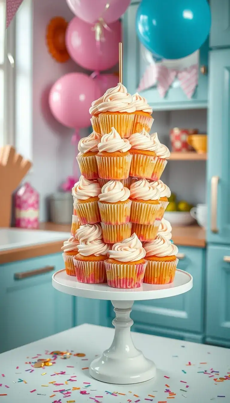 rose gold cupcake cake