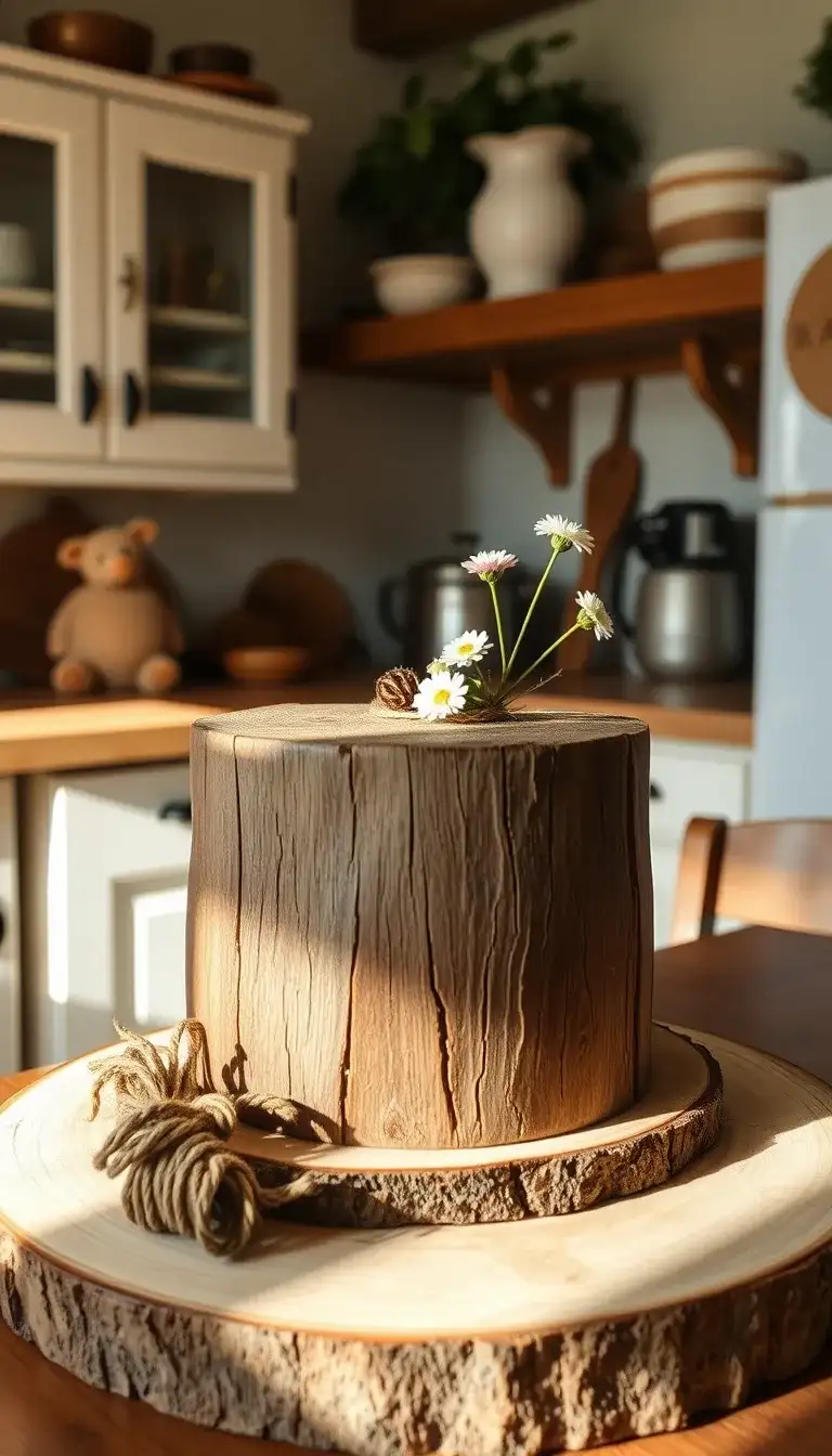 rustic barn wood cake