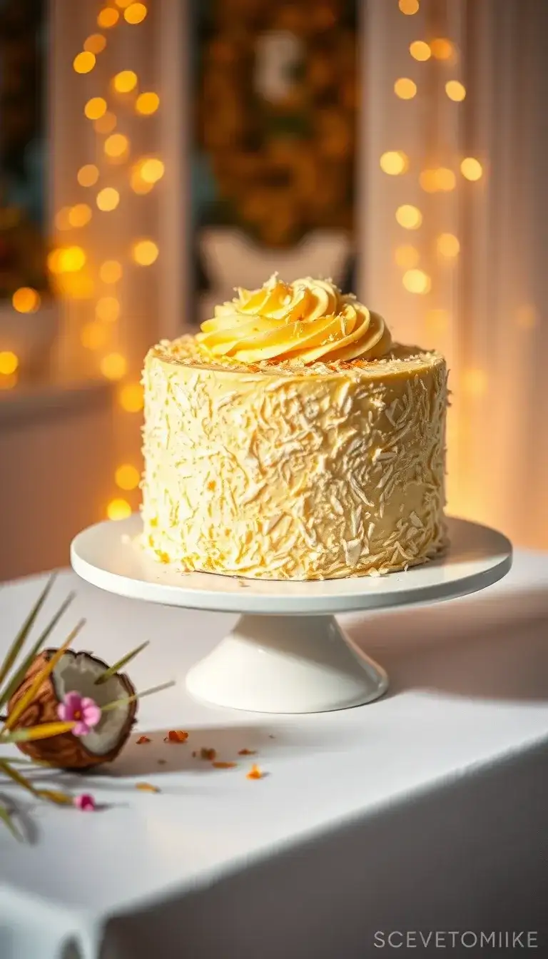 saffron coconut cloud cake