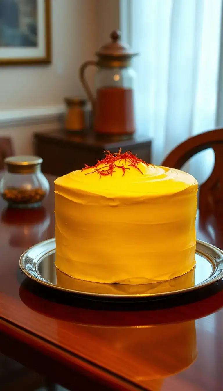 saffron infused cake