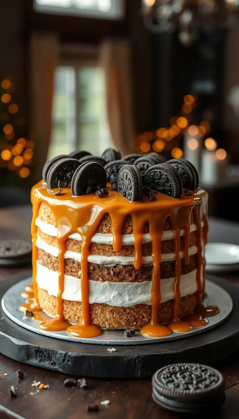 salted caramel oreo cake