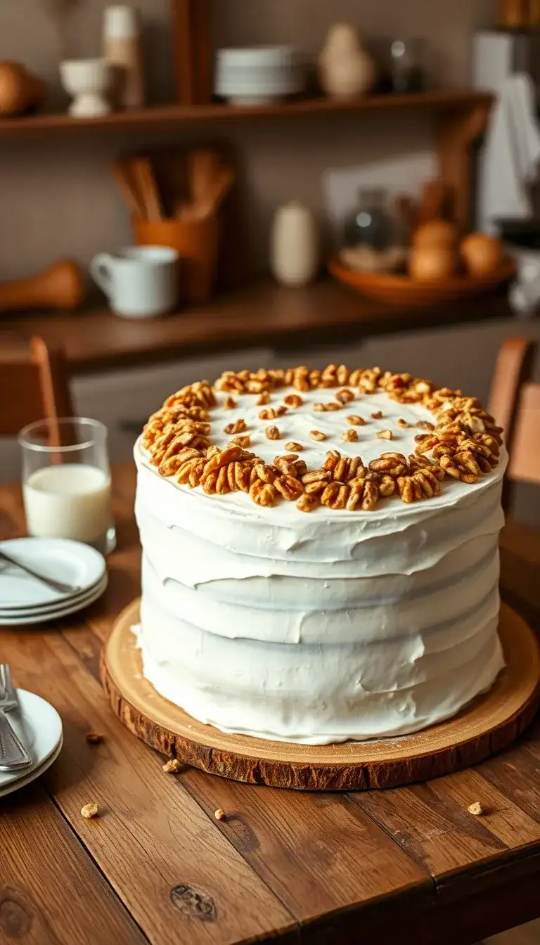 spiced carrot walnut cake