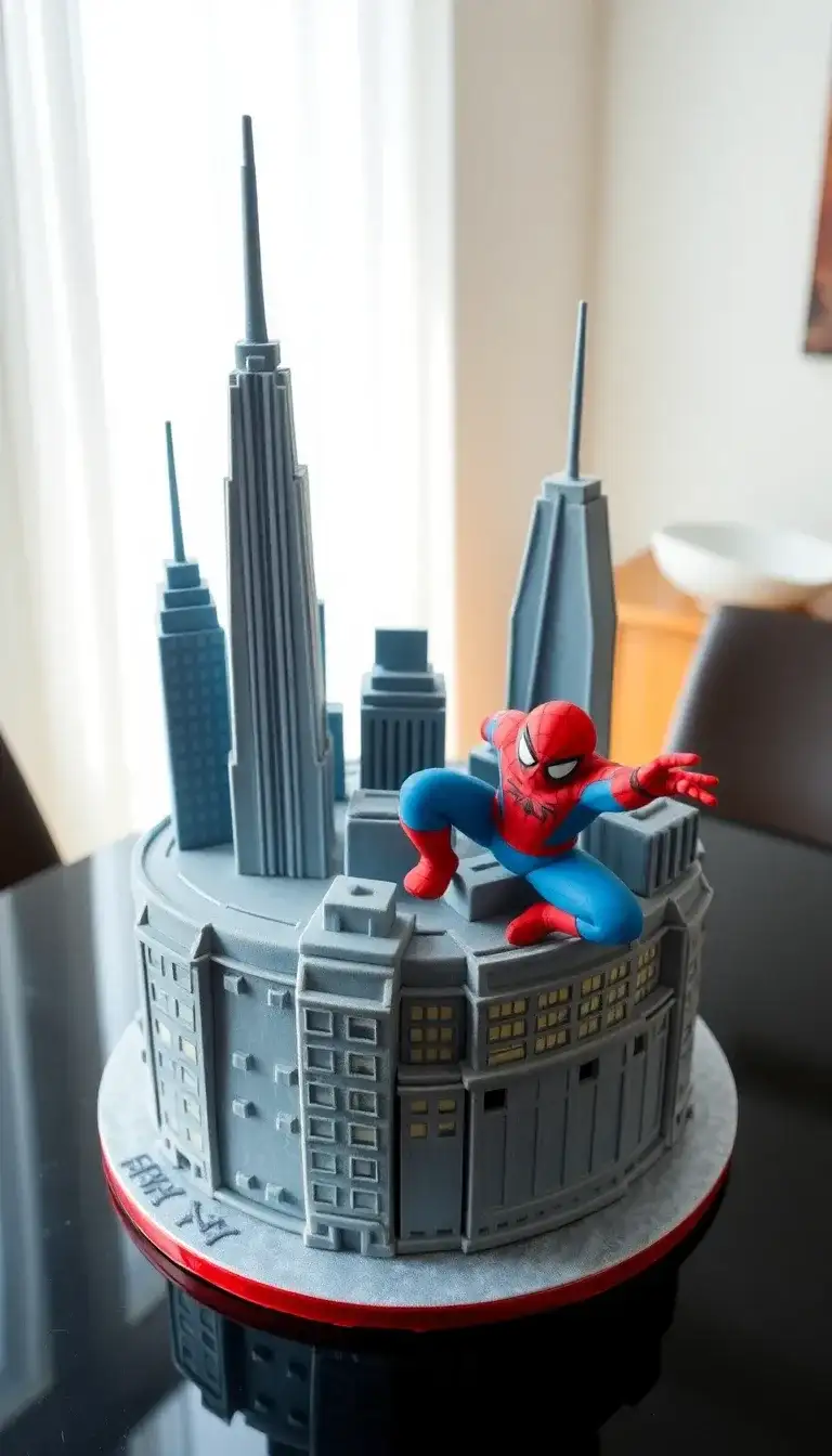 Spider-Man Cityscape Cake1.webp